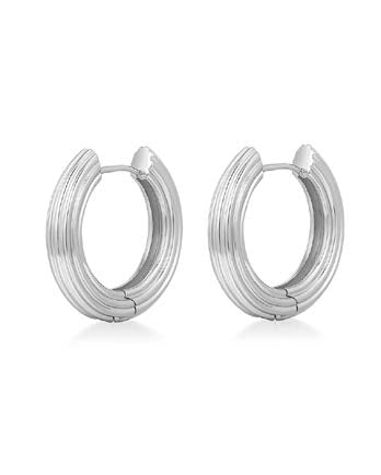 The Ridged Amalfi Hinge Hoops