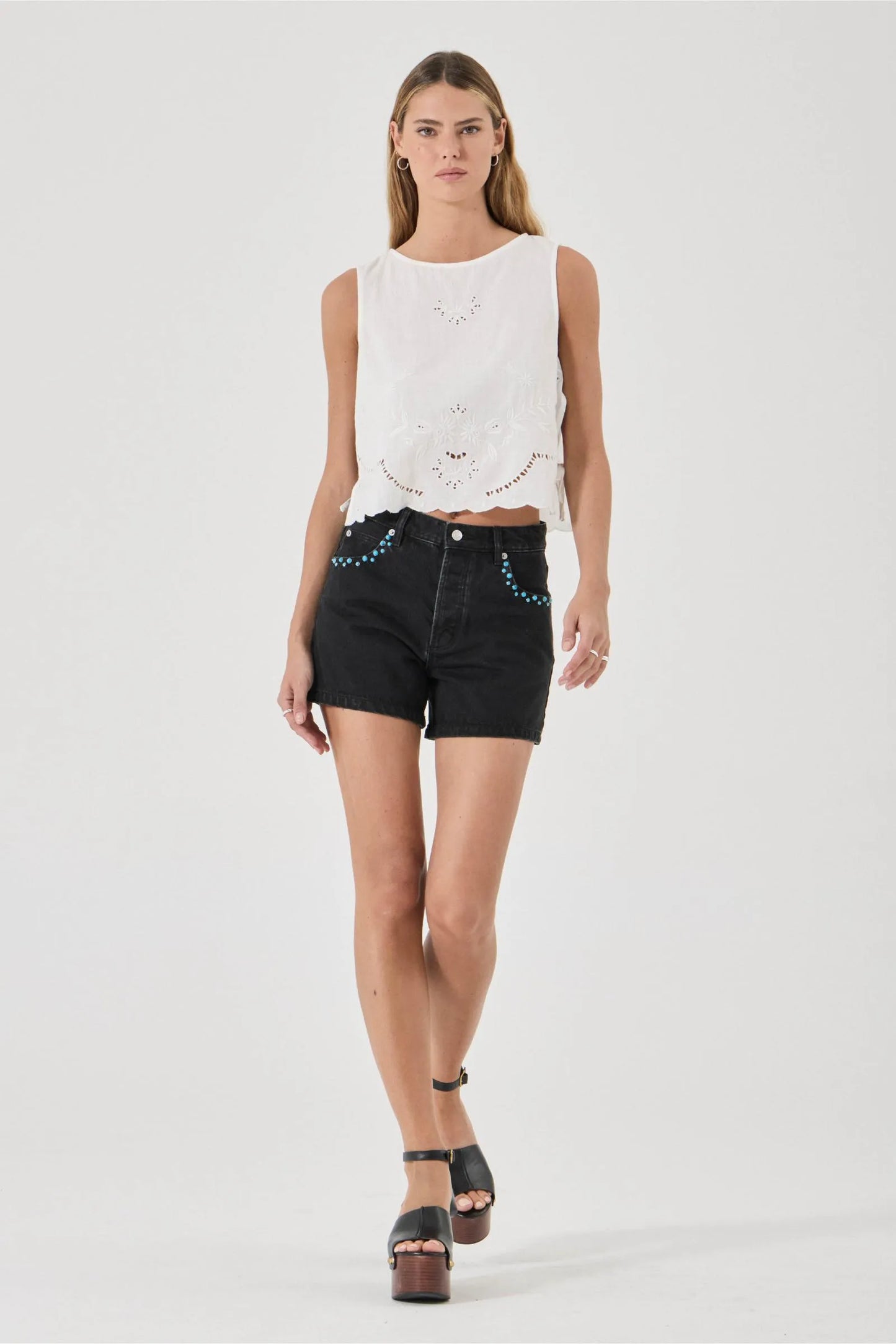 Camille Top Embroidered