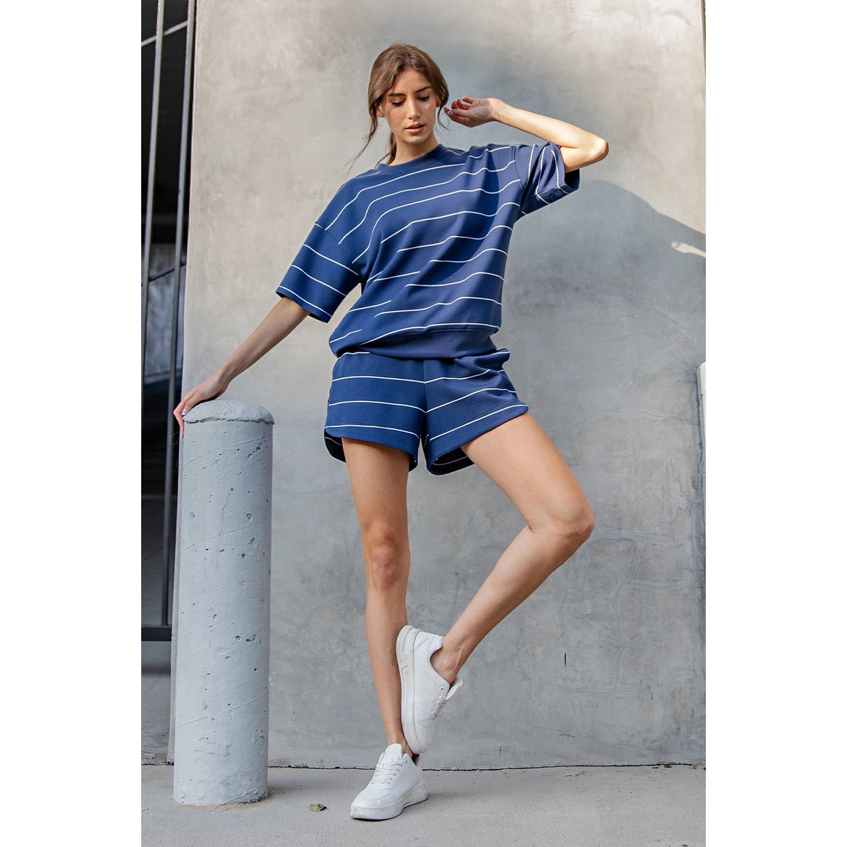 Modal Scuba Stripe Tulip Short