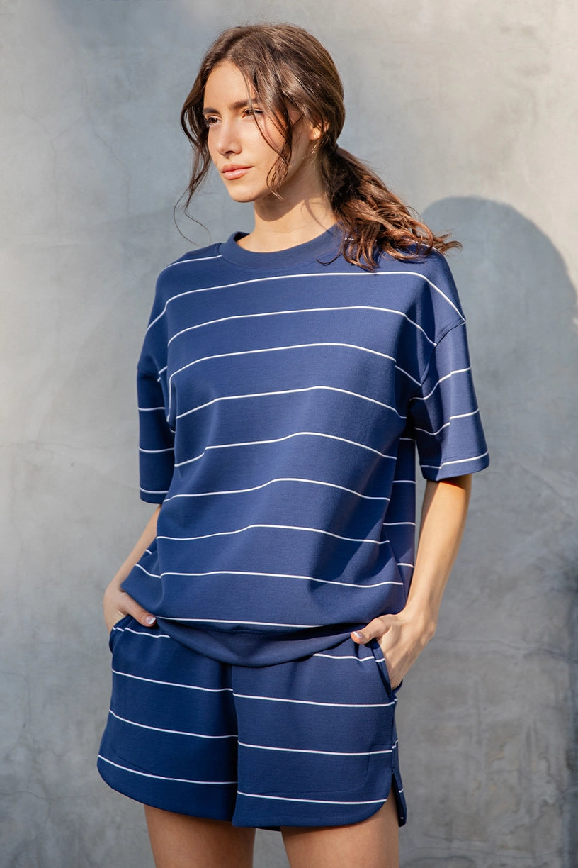 Modal Scuba Stripe Tulip Short