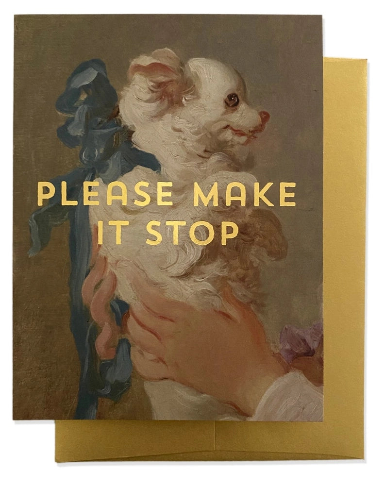 Stop Doggie Greeting Card