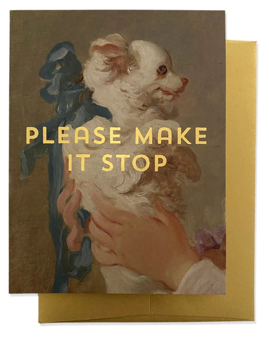 Stop Doggie Greeting Card