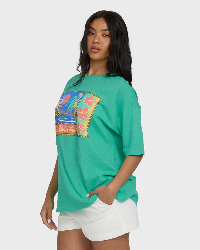 Summer Heat Short Sleeve Knit Graphic T-Shirt