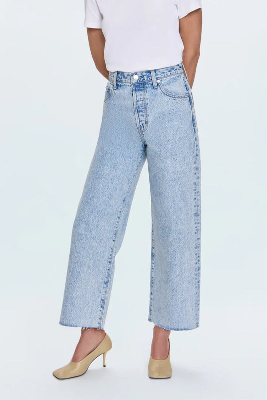 Tate High Rise Bowed Wide Leg