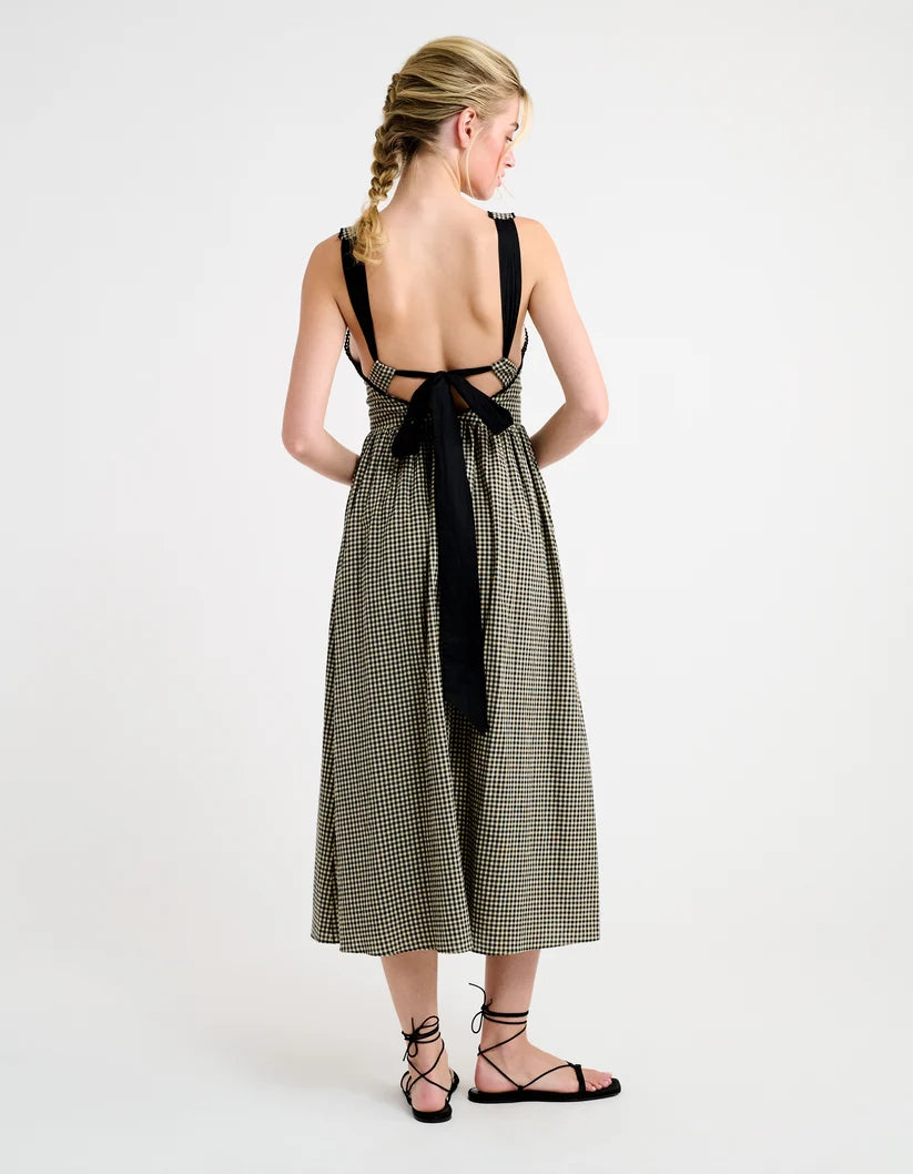 Toulouse Gingham Midi Dress