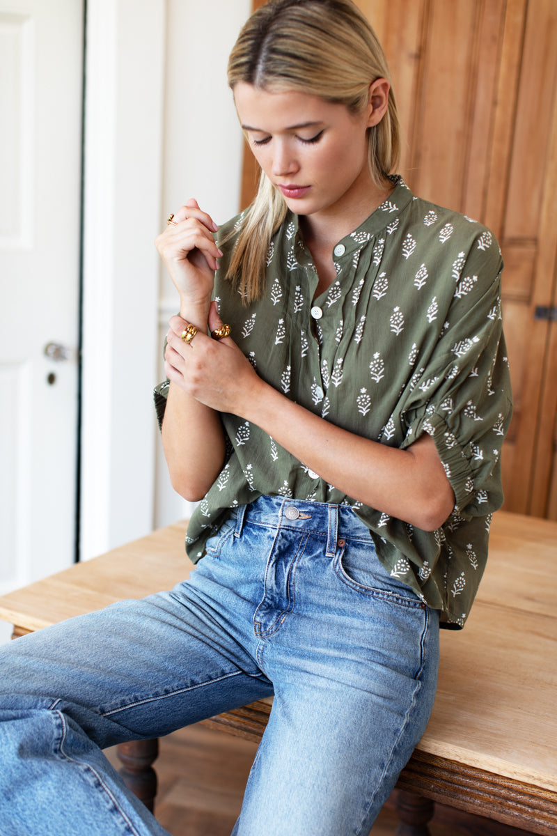 Mandarin Collar Top