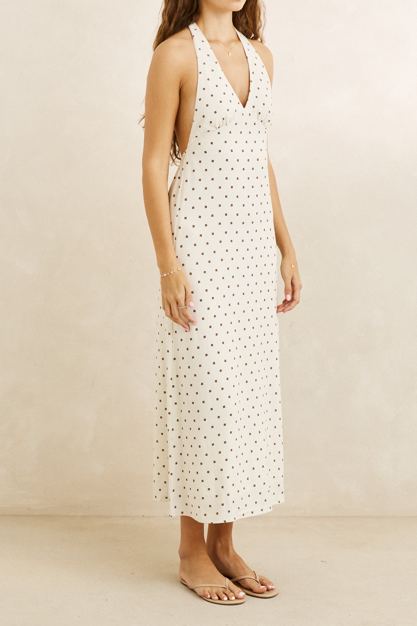 Sandy Halter Neck Maxi Dress