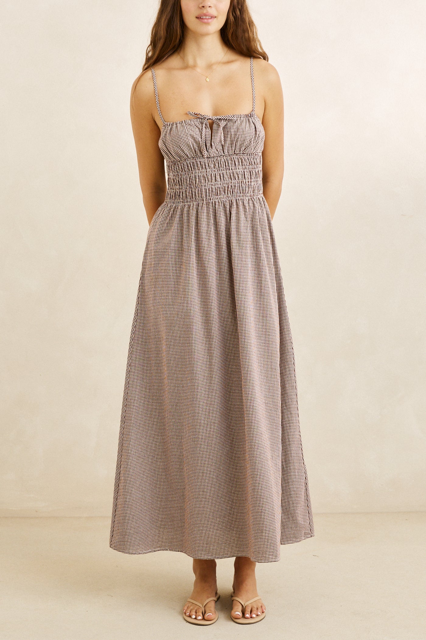 London Check Midi Dress