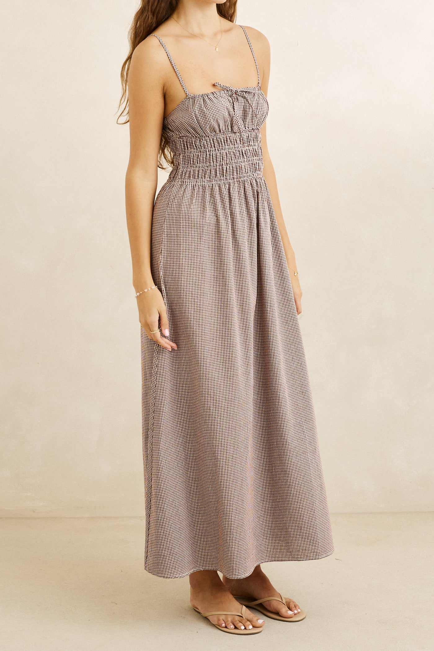 London Check Midi Dress