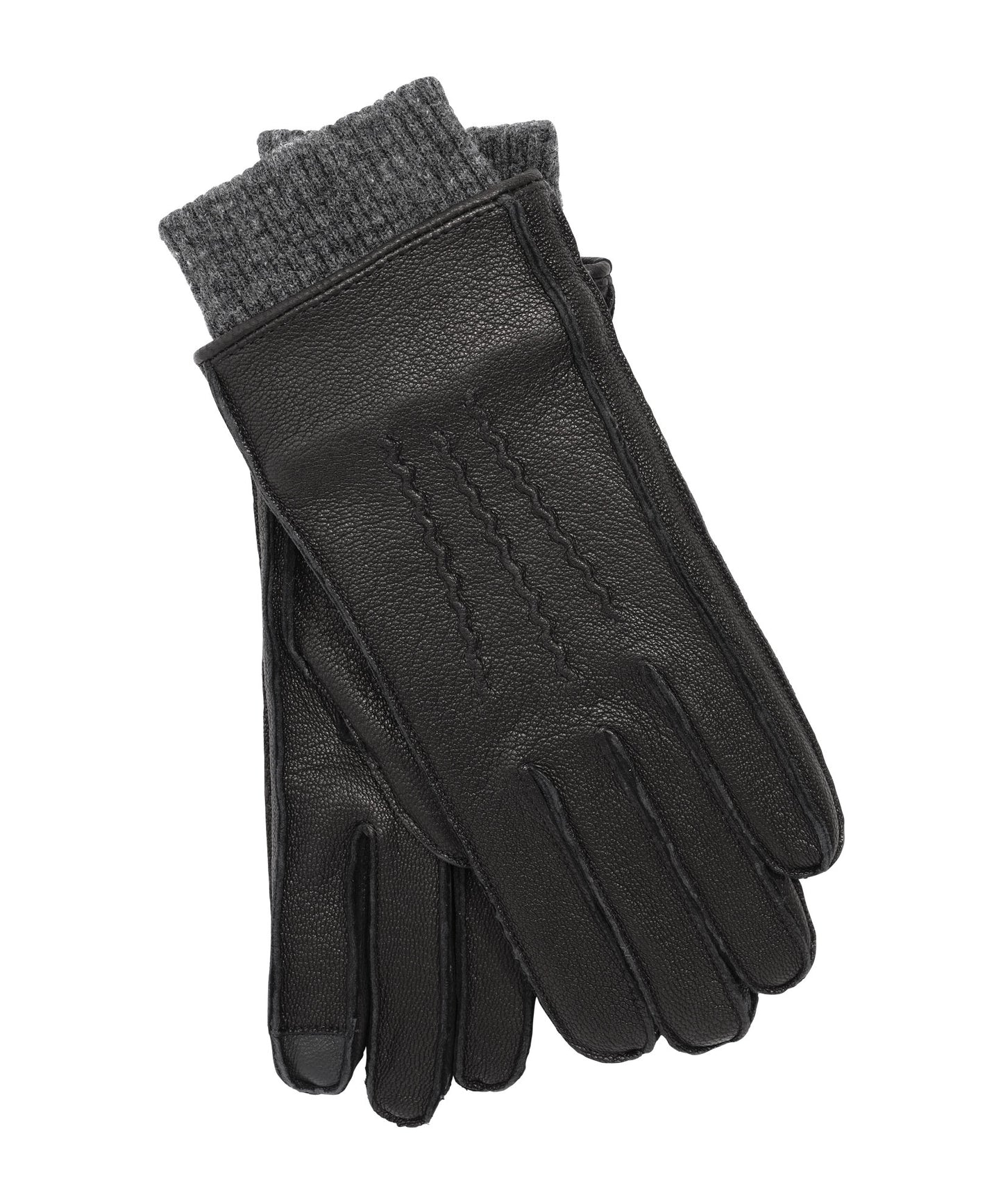 Leather Glove with Knit Cuff