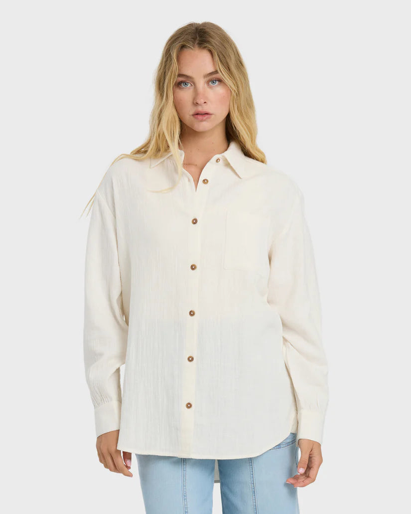 Wanderer Solid Long Sleeve Woven Shirt
