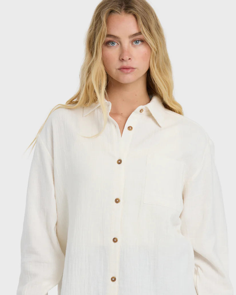 Wanderer Solid Long Sleeve Woven Shirt