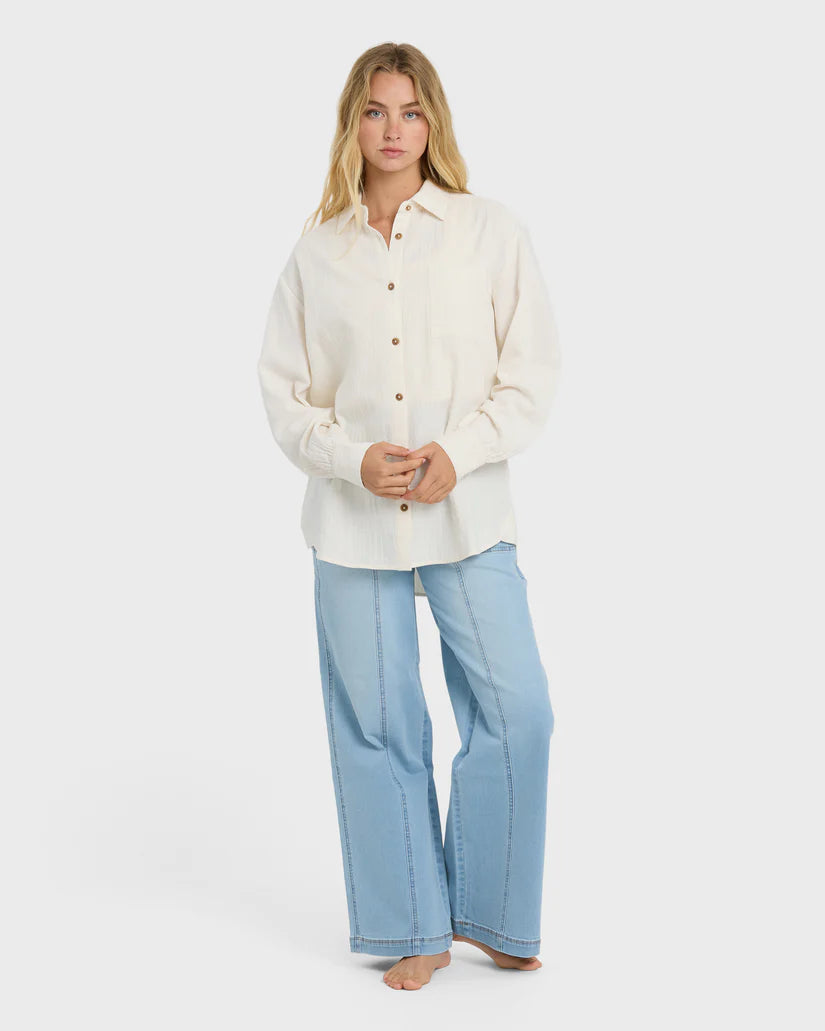 Wanderer Solid Long Sleeve Woven Shirt