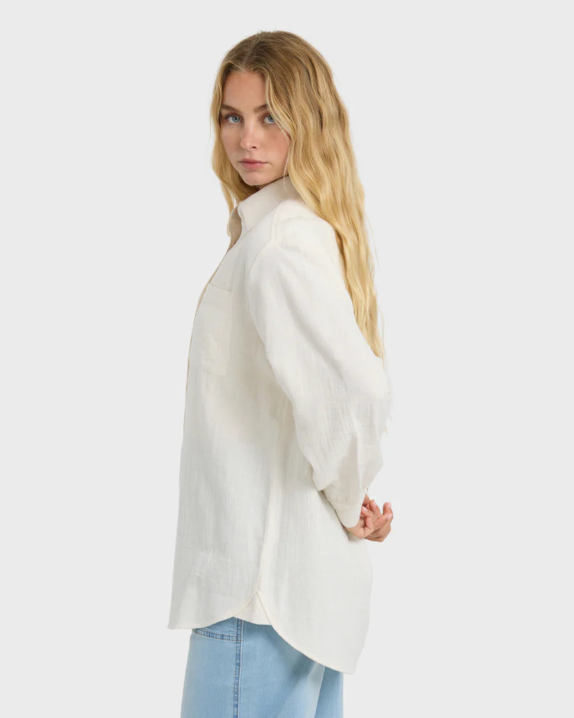 Wanderer Solid Long Sleeve Woven Shirt