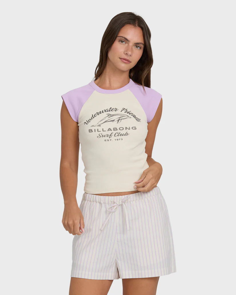 Wanderer Lilac Stripe Woven Shorts