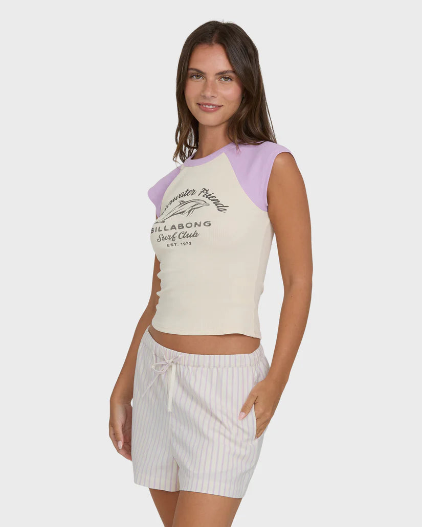 Wanderer Lilac Stripe Woven Shorts