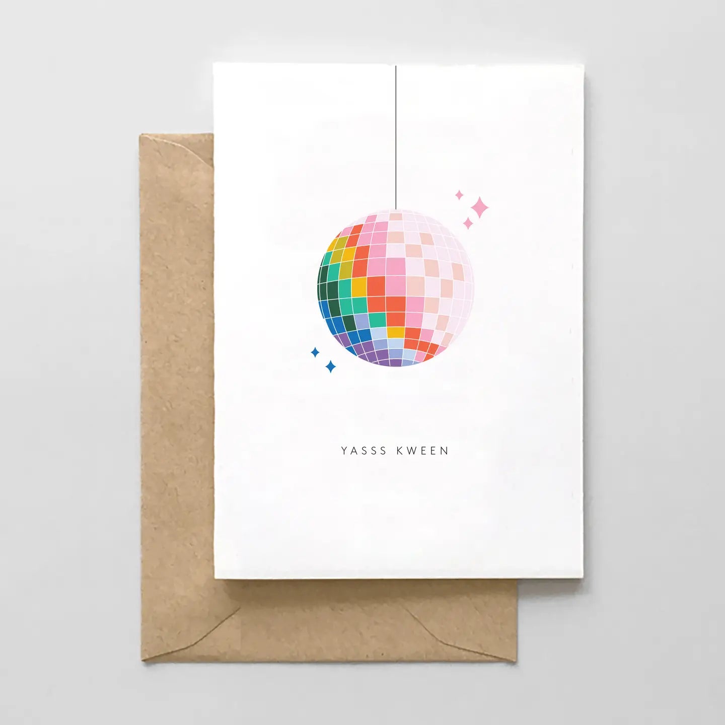 Yasss Queen! Disco Ball Card