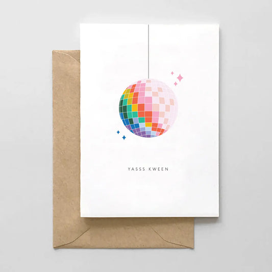 Yasss Queen! Disco Ball Card