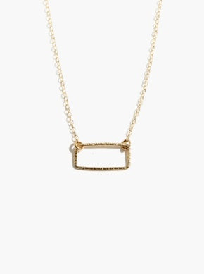 Floating Shape Necklace - Rectangle